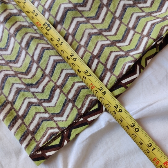 NWOT Motel Rocks Lilith short sleeve mini dress in Chevron green - Picture 6 of 10